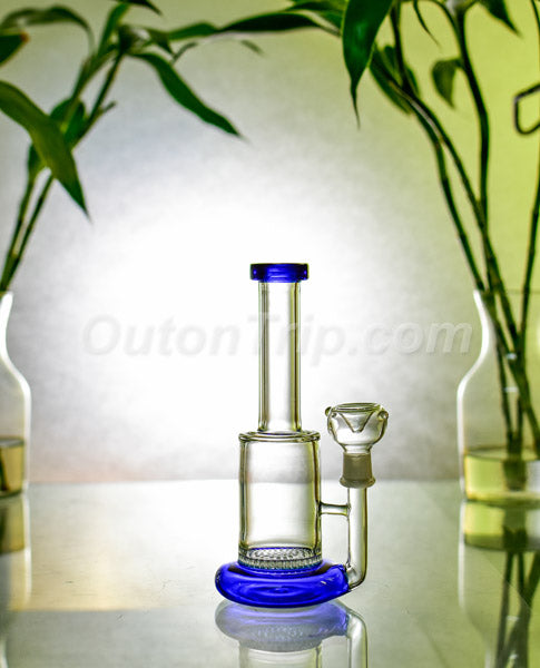 8 Inch Can Assorted Colors Bong with Honeycomb Percolator (Discontinued)