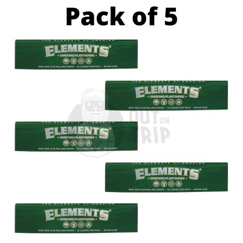 ELEMENTS GREEN ROLLING PAPERS KING SIZE SLIM