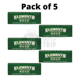 ELEMENTS GREEN ROLLING PAPER SINGLE WIDE - 50 LEAVES