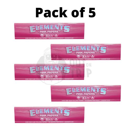 ELEMENTS PINK ROLLING PAPERS KING SIZE SLIM