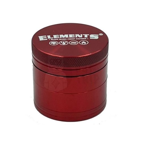 ELEMENTS RED ALUMINIUM GRINDER 4 PART - 40MM