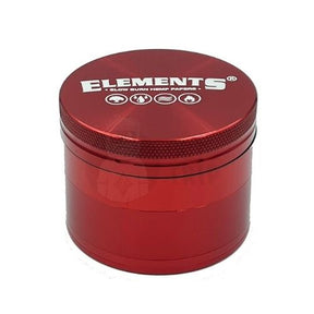 ELEMENTS RED ALUMINIUM GRINDER 4 PART - 63MM