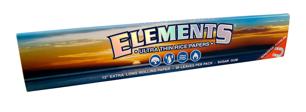 ELEMENTS HUGE 12 inch 24 leaves Utra Thin Rice Rolling Papers - Outontrip