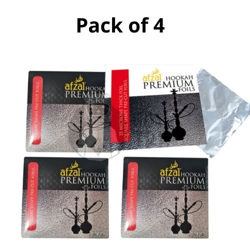 Afzal Hookah Premium Pre-Cut Aluminium Foils - 50 Sheets Pack