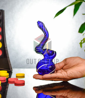 6.5 In Bent Neck Solid Colour Bubbler