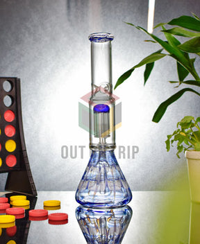 12 Inch Spiral Design Assorted Colors Bong with Tree Percolator