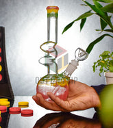 10 Inch Bulbous Glass Bong with Ice Catcher & Flared Mouthpiece