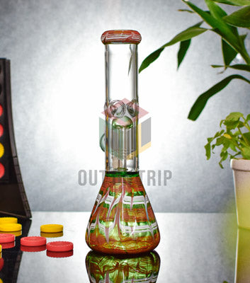 10 Inch Spiral Design Assorted Colors Bong with Tree Percolator