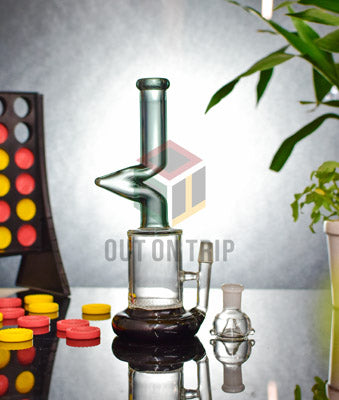 10 Inch Assorted Color Bong with Honeycomb Percolator (Discontinued)