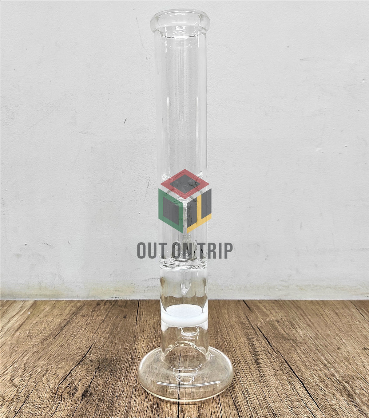 12 Inch Straight Tube Ice Catcher Assorted Colors Bong with UFO & Honeycomb Percolator (Discontinued)