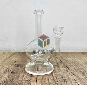 8 Inch Mini Bulb Glass Assorted Colors Bong (Discontinued)