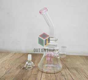 9 Inch Beaker Assorted Colors Bong with Monster Inline Percolator (Discontinued)