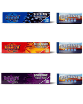 Assorted Juicy Jay Rolling Papers + Element wide filter tips/roach - Set Of 6