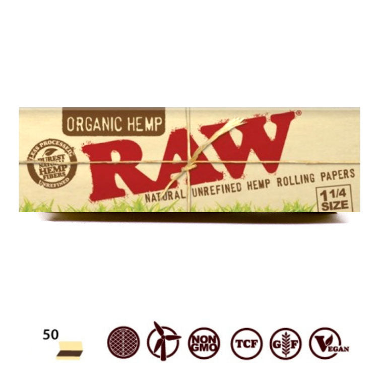 Raw Organic 1 1/4 size rolling paper