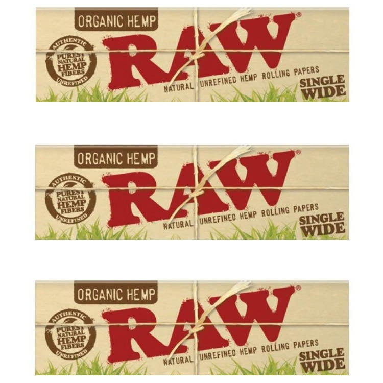 RAW Organic Rolling Paper Single Wide - 50 Leaves