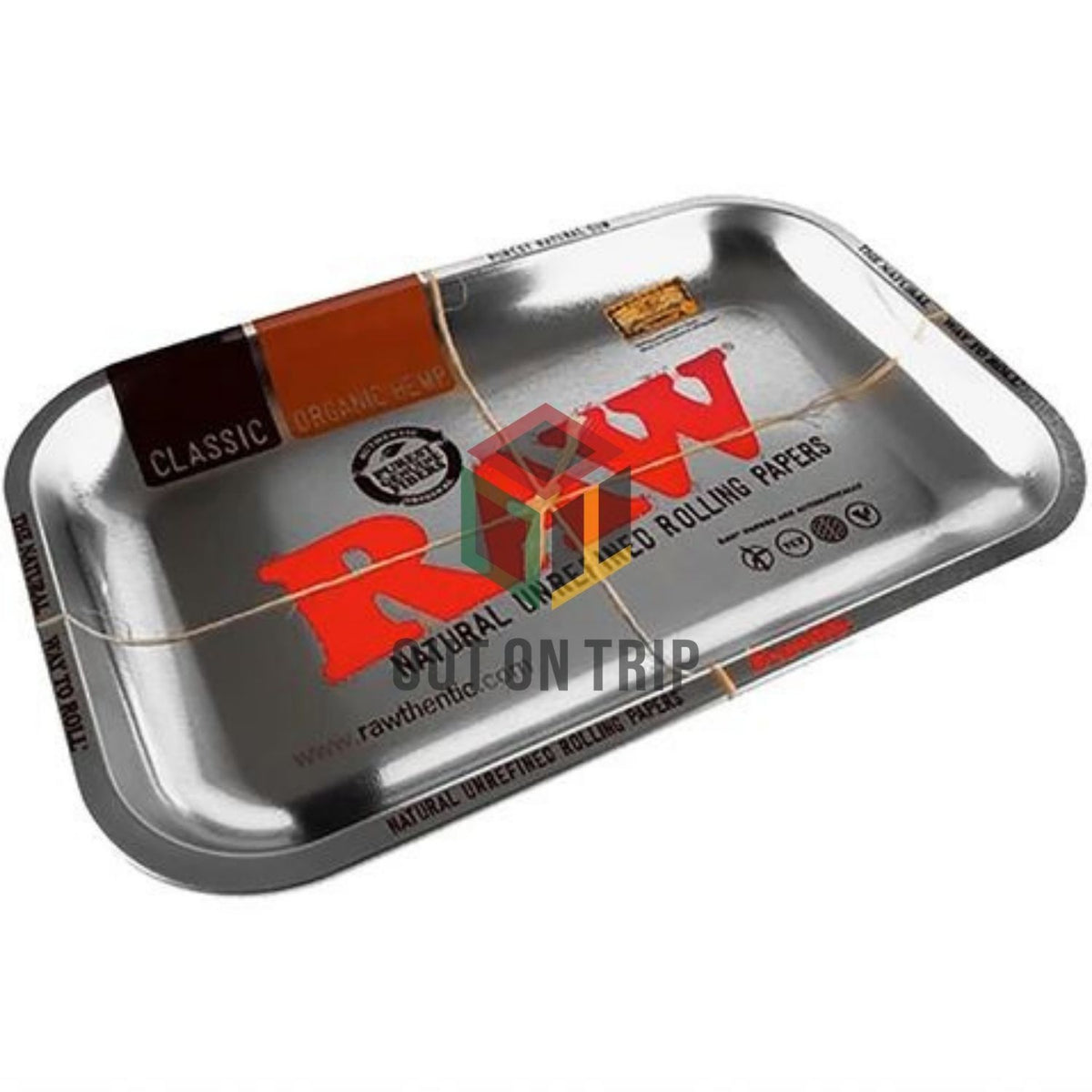 RAW Silver Rolling Tray - Small