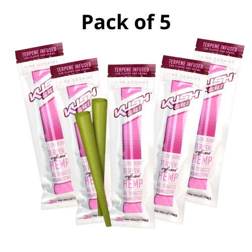 KUSH TERPENE INFUSED PREROLLED Organic CONES - PINK COOKIES