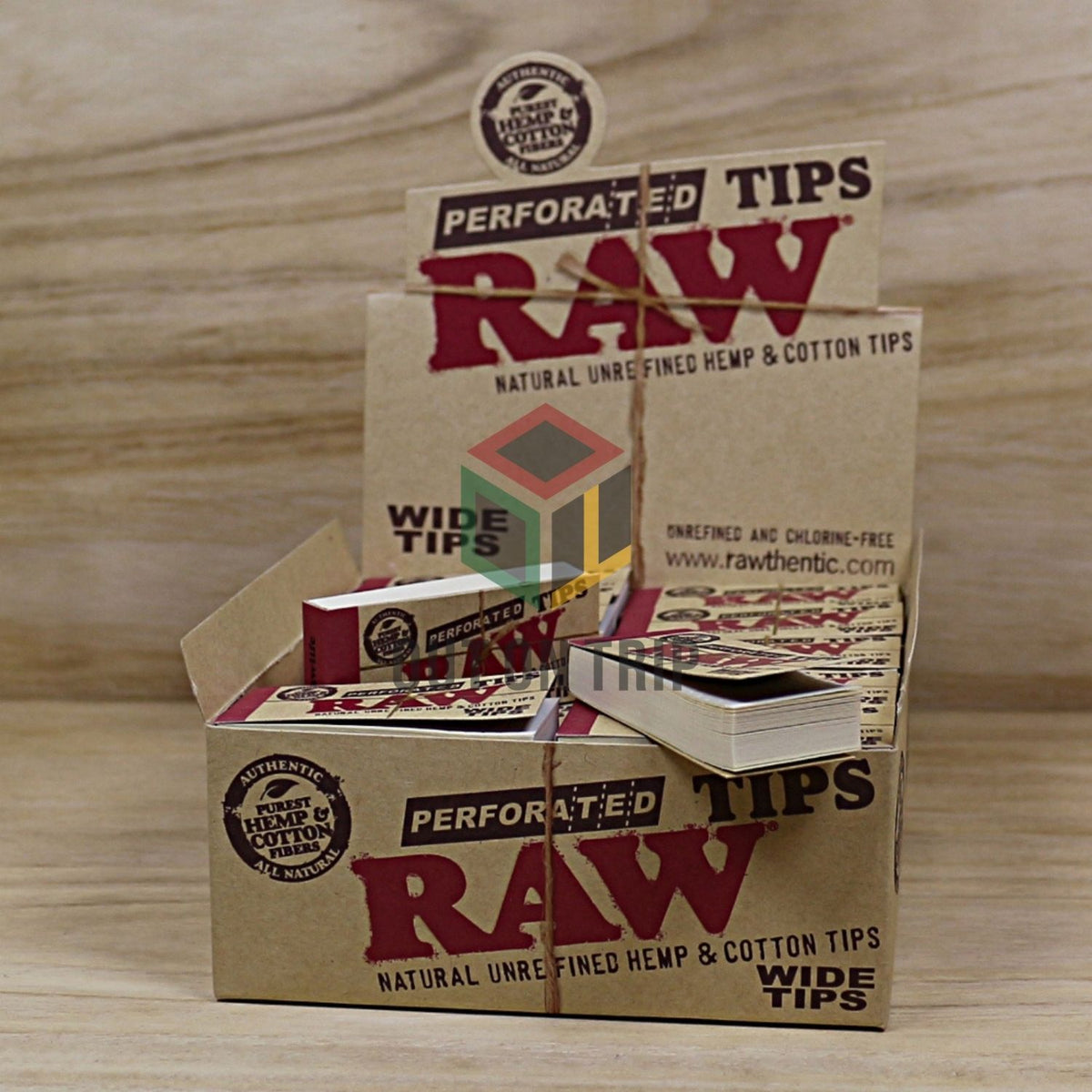 RAW Perforated Wide Filter Tips Box