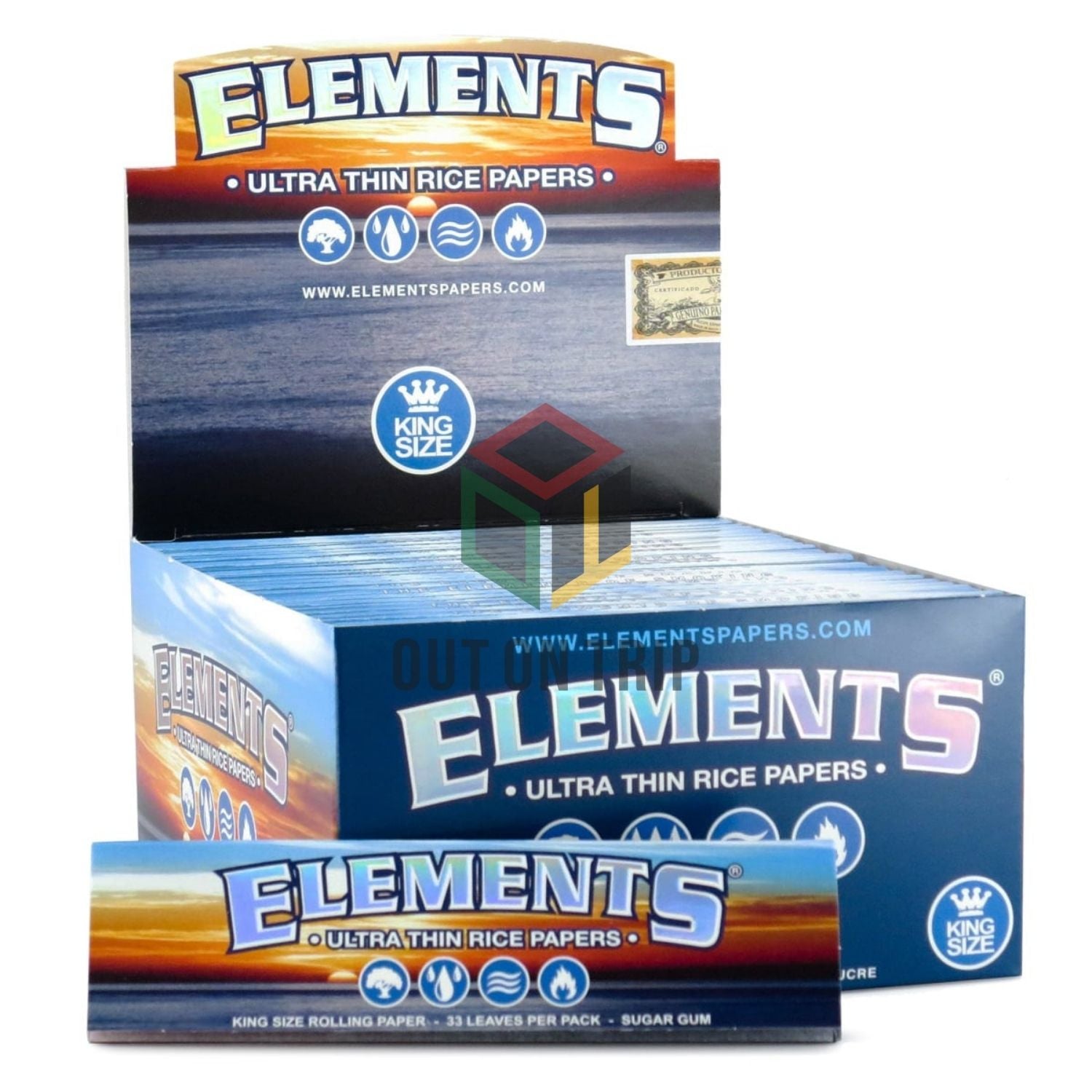 ELEMENTS Rolling Paper King Size Slim Box