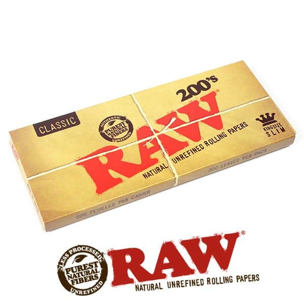 RAW Classic Rolling Papers King Size Slim - 200 Leaves