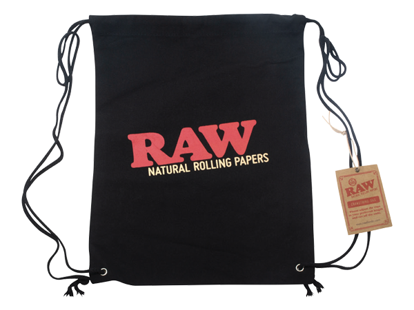 RAW DRAWSTRING BAG BLACK