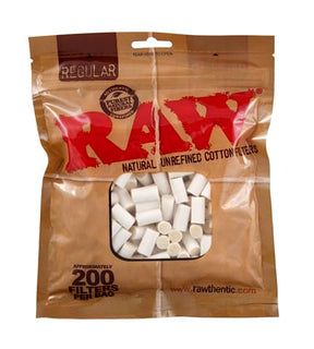 RAW COTTON FILTER TIP PACKET (200 FILTER TIPS) - Outontrip