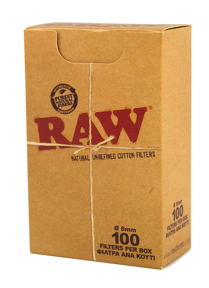 RAW COTTON FILTER BOX (100 Filter Tips) - Outontrip