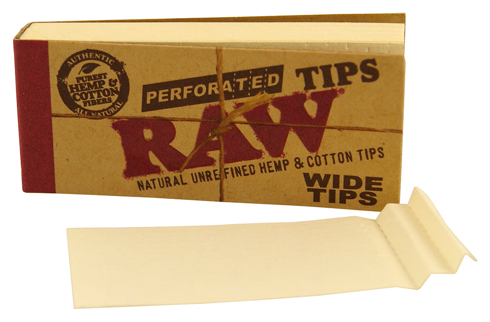 RAW WIDE ROLLING paper FILTER TIPS/ROACH Pack Of 3 & 5 - Outontrip