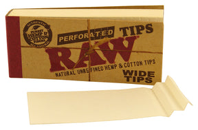 RAW WIDE ROLLING paper FILTER TIPS/ROACH Pack Of 3 & 5 - Outontrip