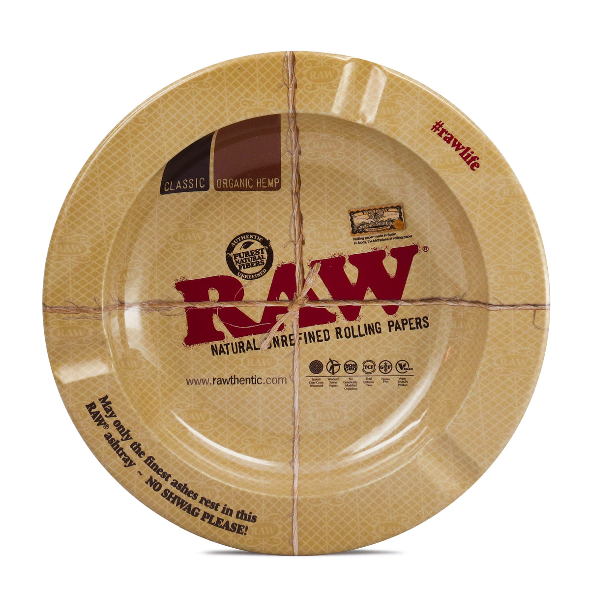 Raw Round 5.5-Inch Metal Small Ash Tray - Outontrip