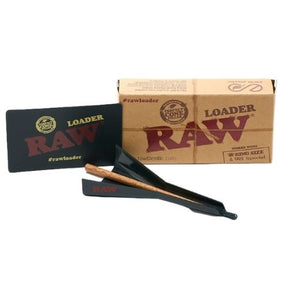 Combo of 2 Packs of  Raw Classic Paper and  a Raw Wide Tips with a Raw Cone Loader