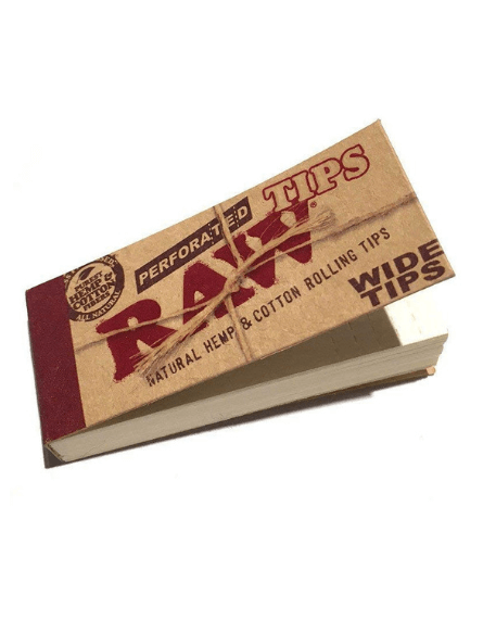 RAW Organic Rolling paper + Raw Wide Tips - Set of 6
