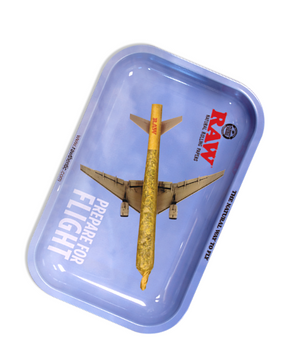 RAW Flight Metal Rolling Tray with Magnetic Cover - Small