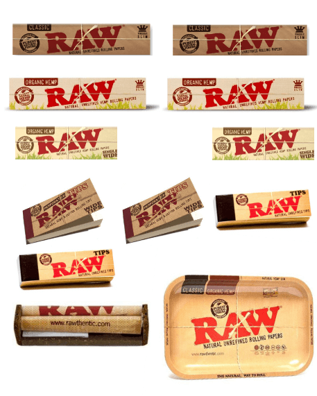 OutonTrip Bundle - 13 Items - RAW Rolling Paper (Roll Your Own) Cigarette Kit