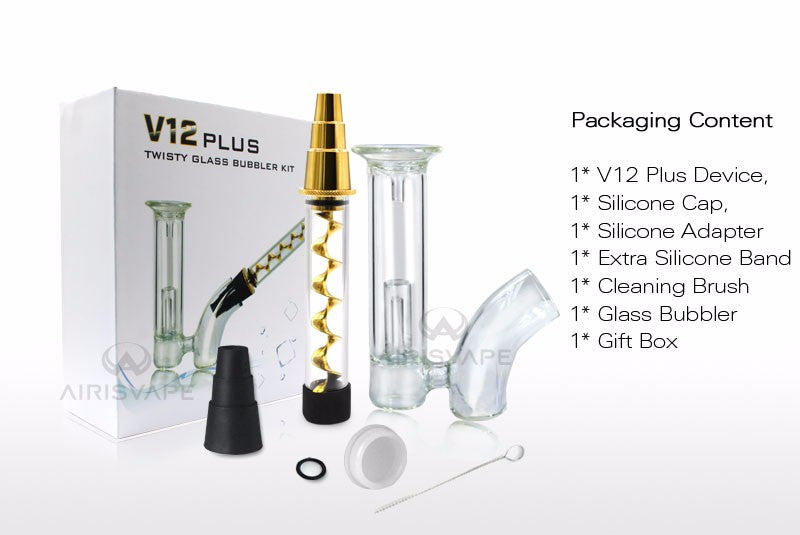 Twisty glass bubbler kit with glass blunt - Outontrip
