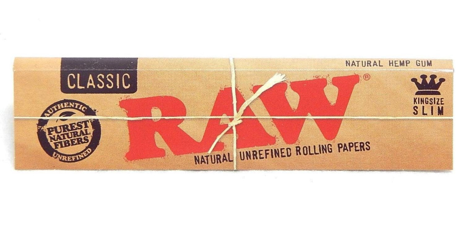 RAW Classic Rolling Paper with RAW Wide Perforated Tips - Set of 4
