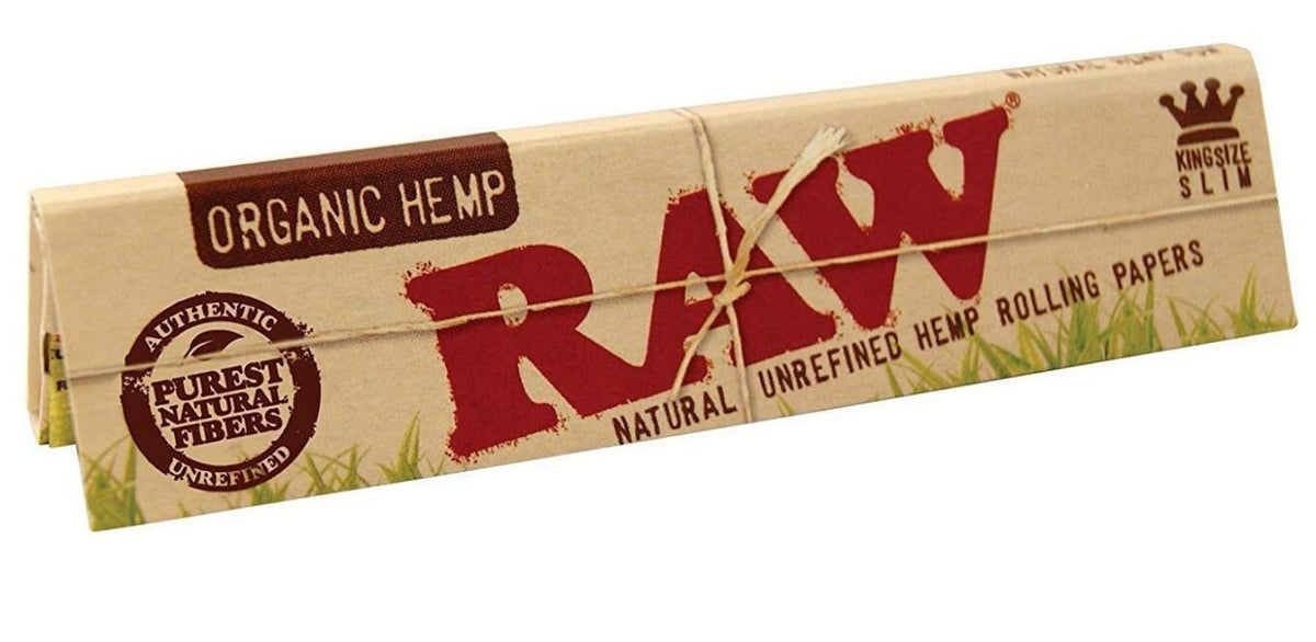 RAW Black, CLassic, Organic Rolling Paper with RAW Wide Perforated Tips - Set of 6