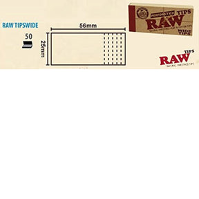 RAW Classic Rolling Paper with RAW Wide Perforated Tips - Set of 6