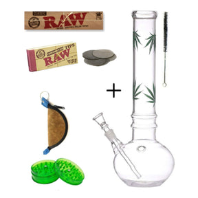 OutonTrip 12 Inch Glass Bong Combo (Includes 6 Perfect accessories)