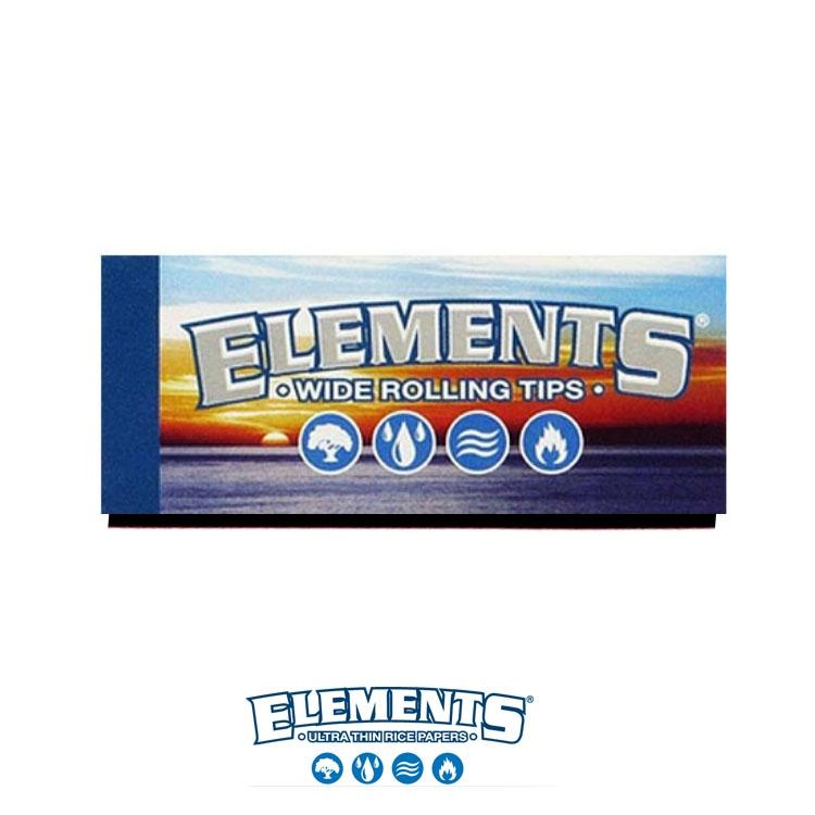 Elements rolling paper + Elements wide paper tips/roach - Set Of 6