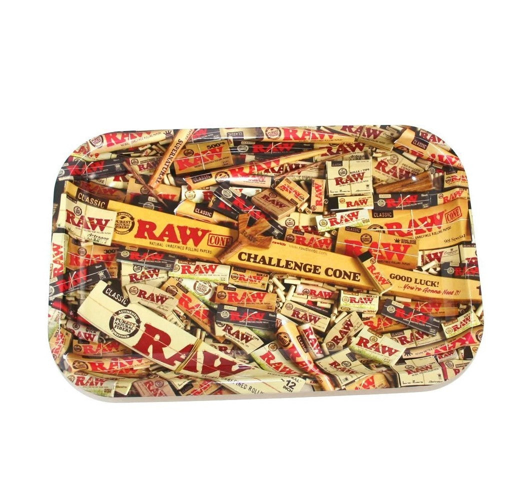 RAW Mix Metal Rolling Tray with Magnetic Tray Cover - Small