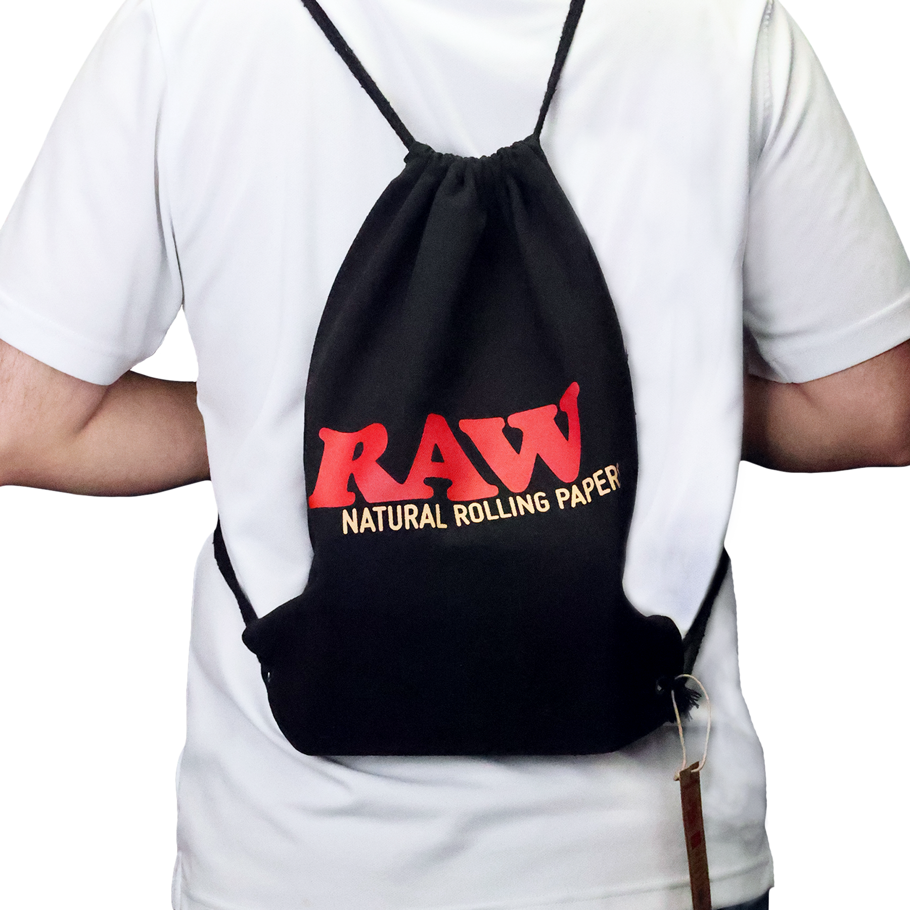 RAW DRAWSTRING BAG BLACK