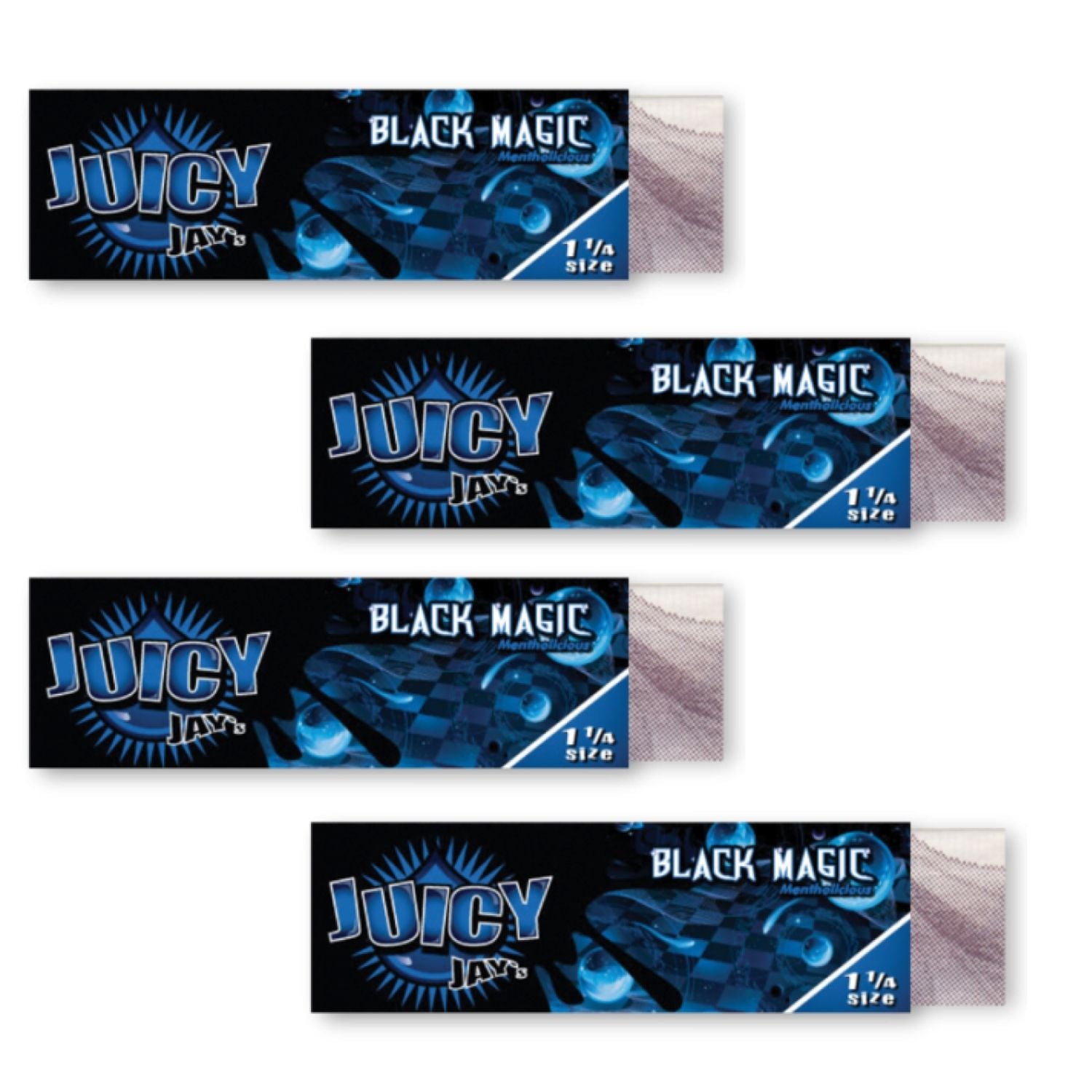 Juicy Jay Rolling Papers - Black Magic Flavor - 1 1/4 Size