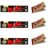 RAW Black Rolling Paper with RAW Wide Perforated Tips - Set of 6